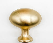 Load image into Gallery viewer, Brushed gold oval knob
