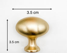 Load image into Gallery viewer, Brushed gold oval knob
