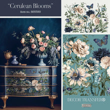 Load image into Gallery viewer, Cerulean Blooms Decor Transfer