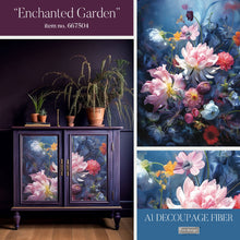 Load image into Gallery viewer, REDESIGN WITH PRIMA
A1 Decoupage Fiber- Enchanted Garden - 1 SHEET