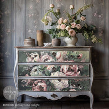 Load image into Gallery viewer, REDESIGN WITH PRIMA
A1 Decoupage Fiber- Mossy Rose Delight - 1 sheet