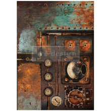Load image into Gallery viewer, NEW! AGED MACHINERY ELEGANCE Redesign A1 Decoupage Fibre Paper (59.44cm x 84.07cm)