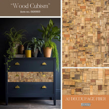 Load image into Gallery viewer, REDESIGN WITH PRIMA
A1 Decoupage Fiber- Wood Cubism - 1 sheet