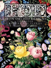Load image into Gallery viewer, NEW! IOD Transfer Pad - MARCHE DES FLEURS (set of eight 12"x16" sheets)
