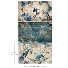 Load image into Gallery viewer, REDESIGN WITH PRIMA
Decoupage Decor Tissue Paper Pack - Sapphire Wings - 3 sheets, 19.5"x30" each