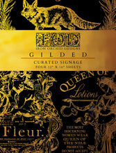 Load image into Gallery viewer, Q2 RELEASE Curated Signage Gilded Foil Transfer.