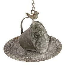 Load image into Gallery viewer, Cup and saucer hanging birdfeeder