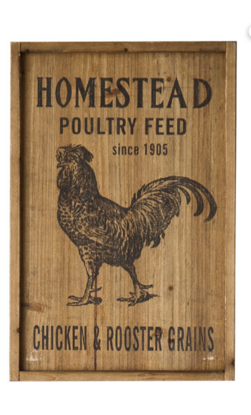 Homestead poultry feed sign