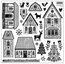 Load image into Gallery viewer, NEW! IOD Stamp - GINGERBREAD LANE (12"x12", 30.48cm x 30.48cm)
