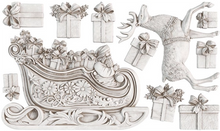 Load image into Gallery viewer, NEW! IOD Mould - SANTA&#39;S SLEIGH (6&quot;x10&quot;, 15.24cm x 25.4cm)
