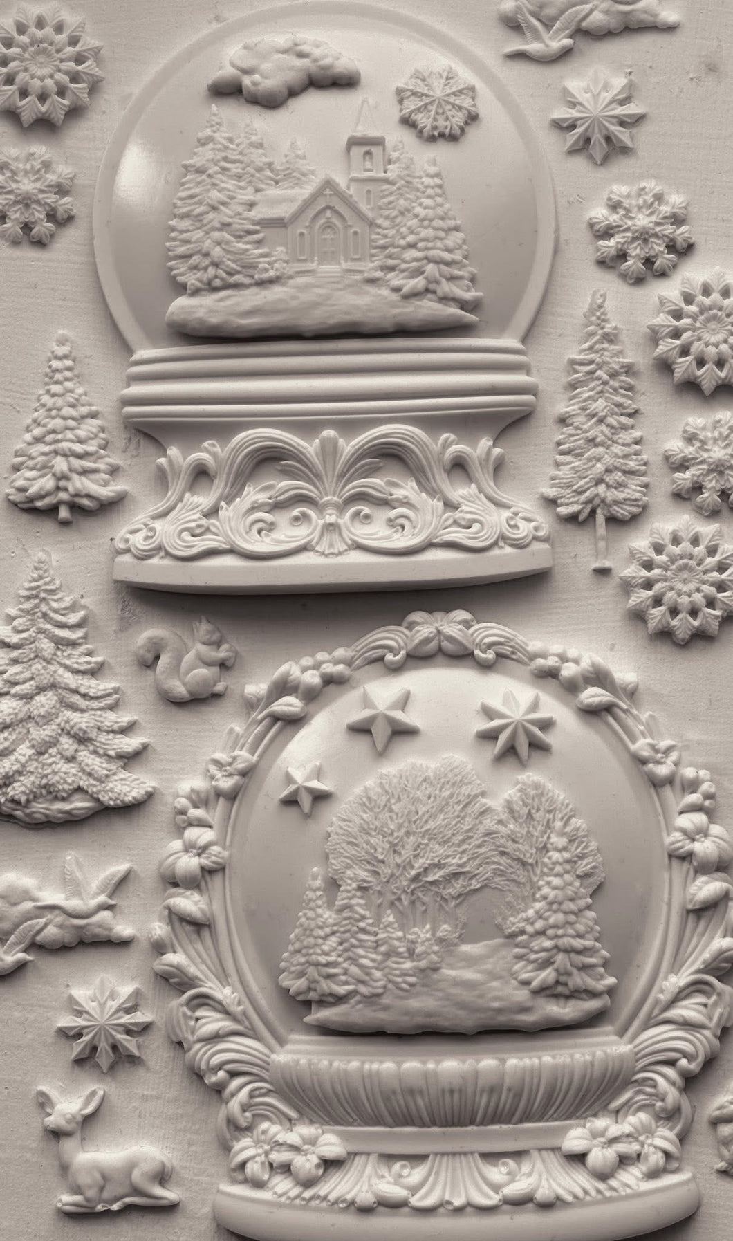 NEW! IOD Mould - SNOW GLOBES (6
