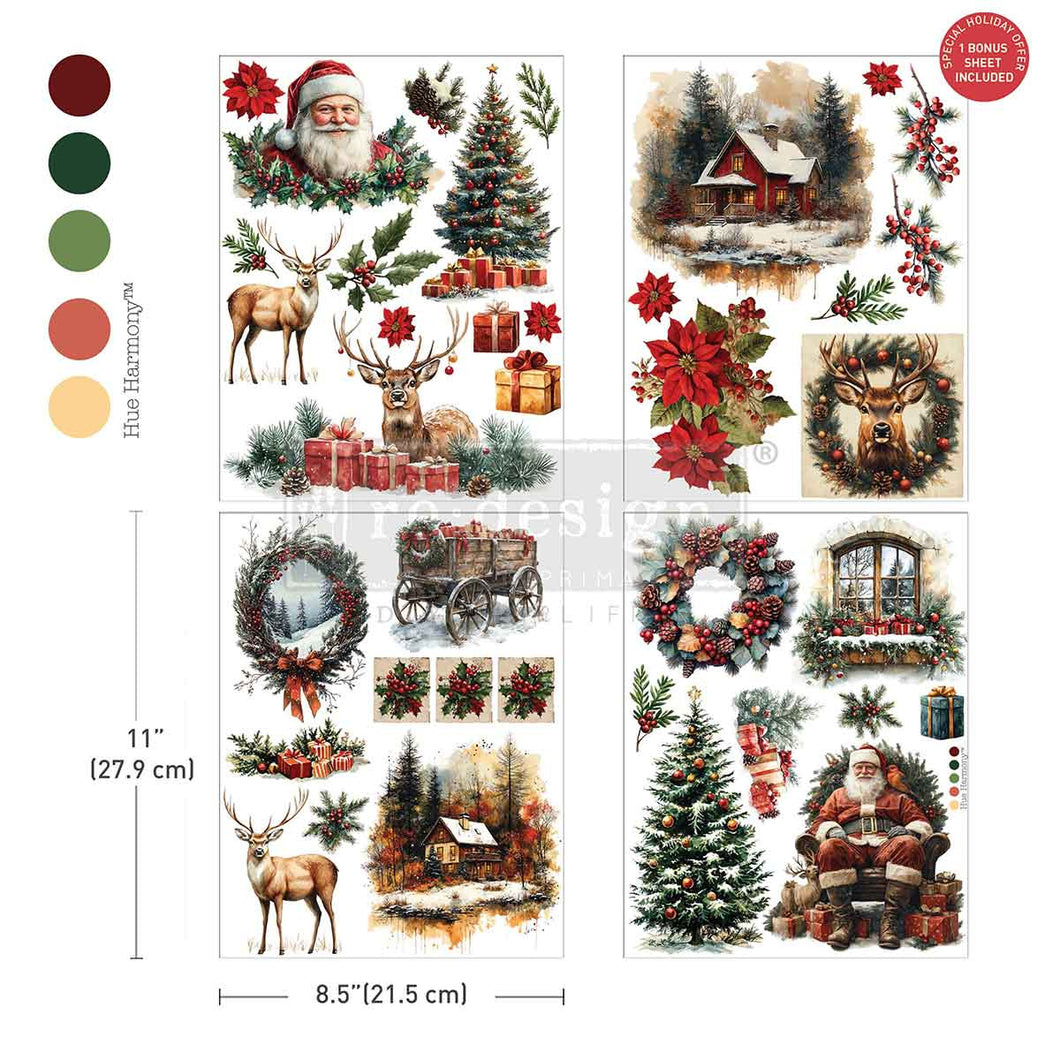 REDESIGN WITH PRIMA
Redesign Middy Transfers® – Yuletide Nostalgia – 3 sheets, 21.59cm x 27.94cm