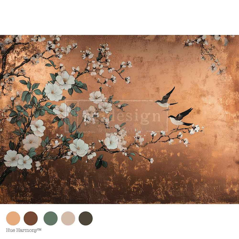 REDESIGN WITH PRIMA
Redesign A1 Decoupage Fiber - Feathers In The Glow - 1 sheet, A1 size