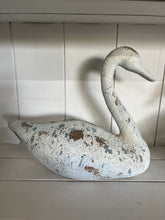 Load image into Gallery viewer, Patina swan ornament large
