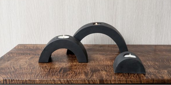 Nested Arch T Lite Holders Black