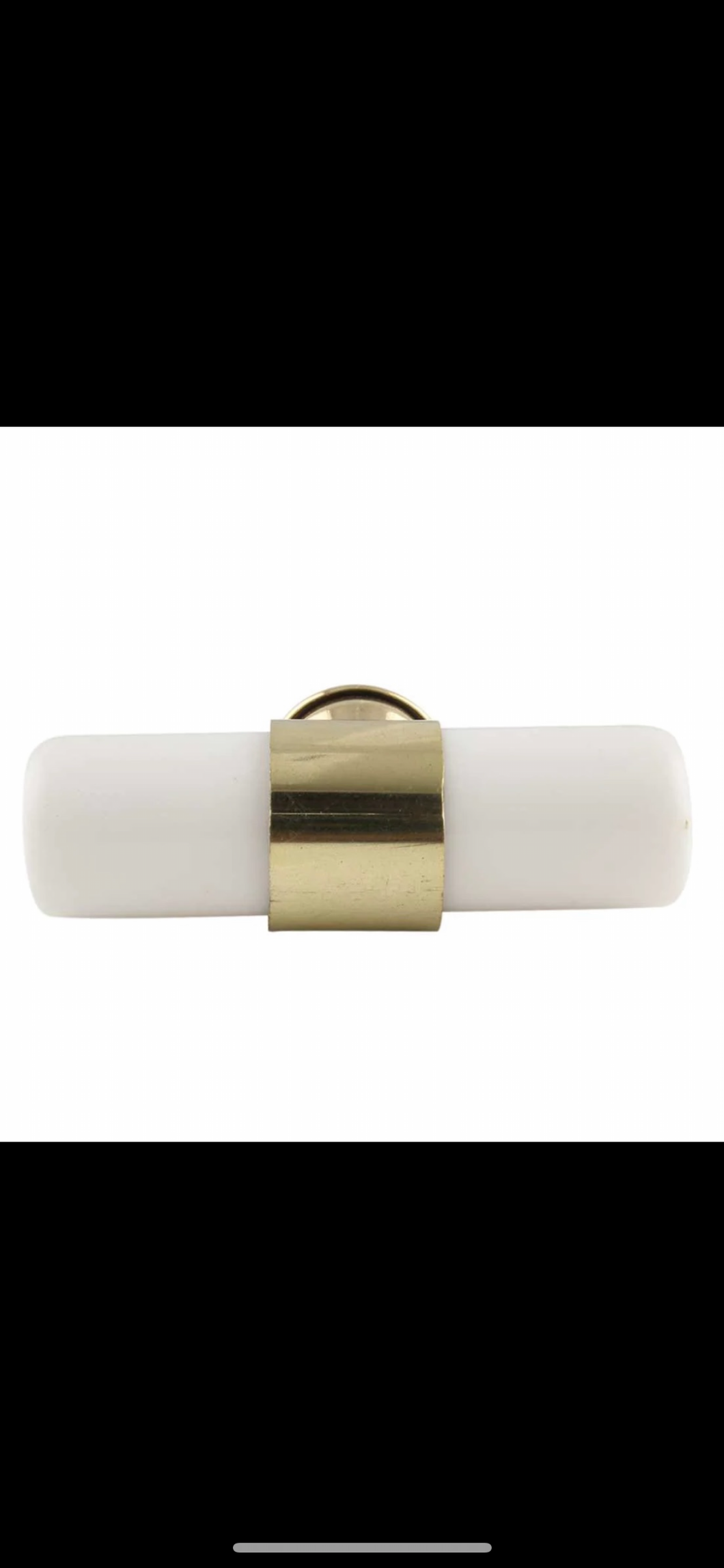 White resin tube handle