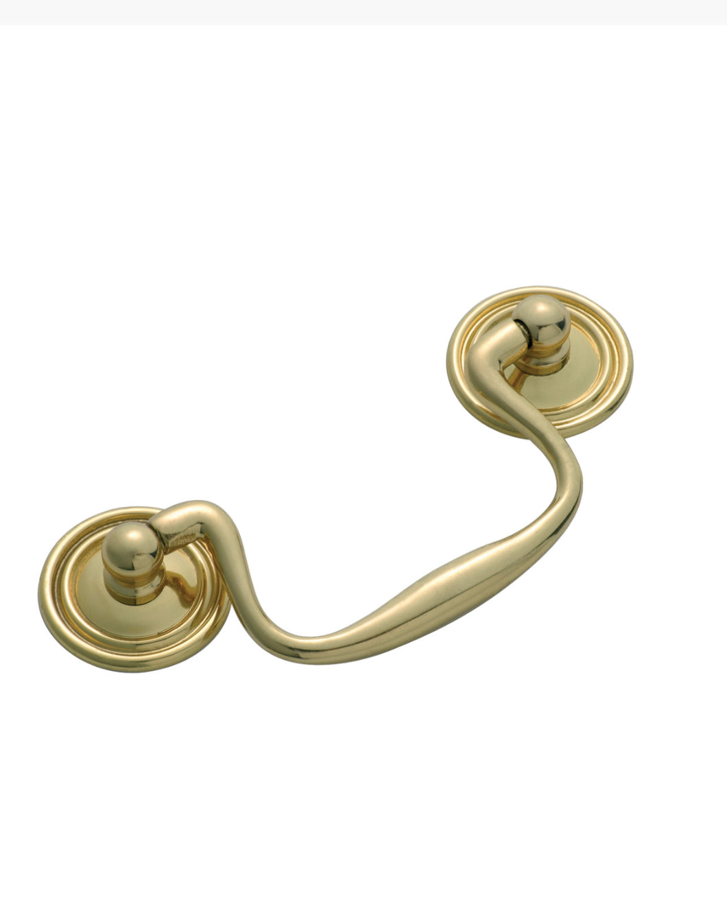 Tradco 3450 polished brass swan neck handle