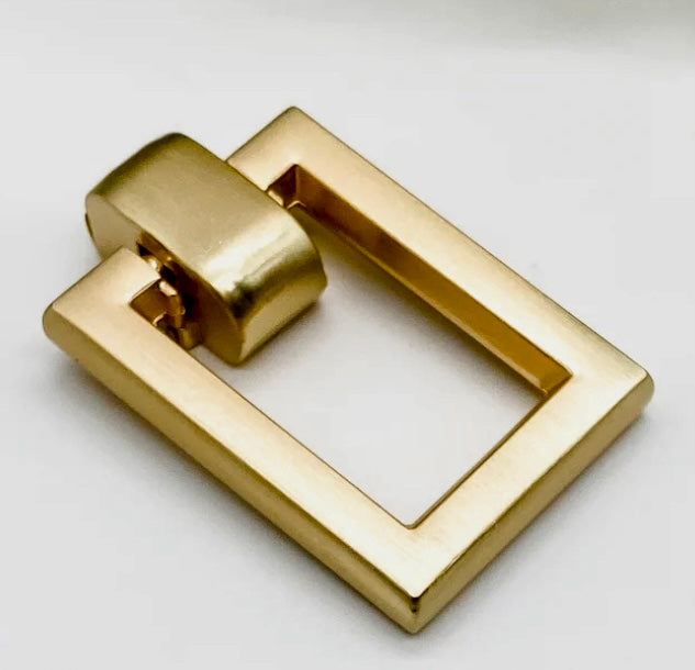 Gold Rectangular ring pull handle